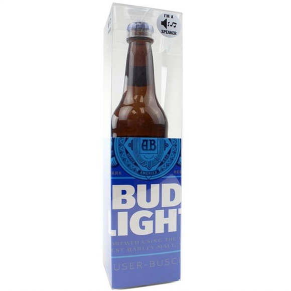 Bud Light Beer Bluetooth Bottle Speaker Portable Wireless w/Rechargeable Battery - Picture 1 of 3